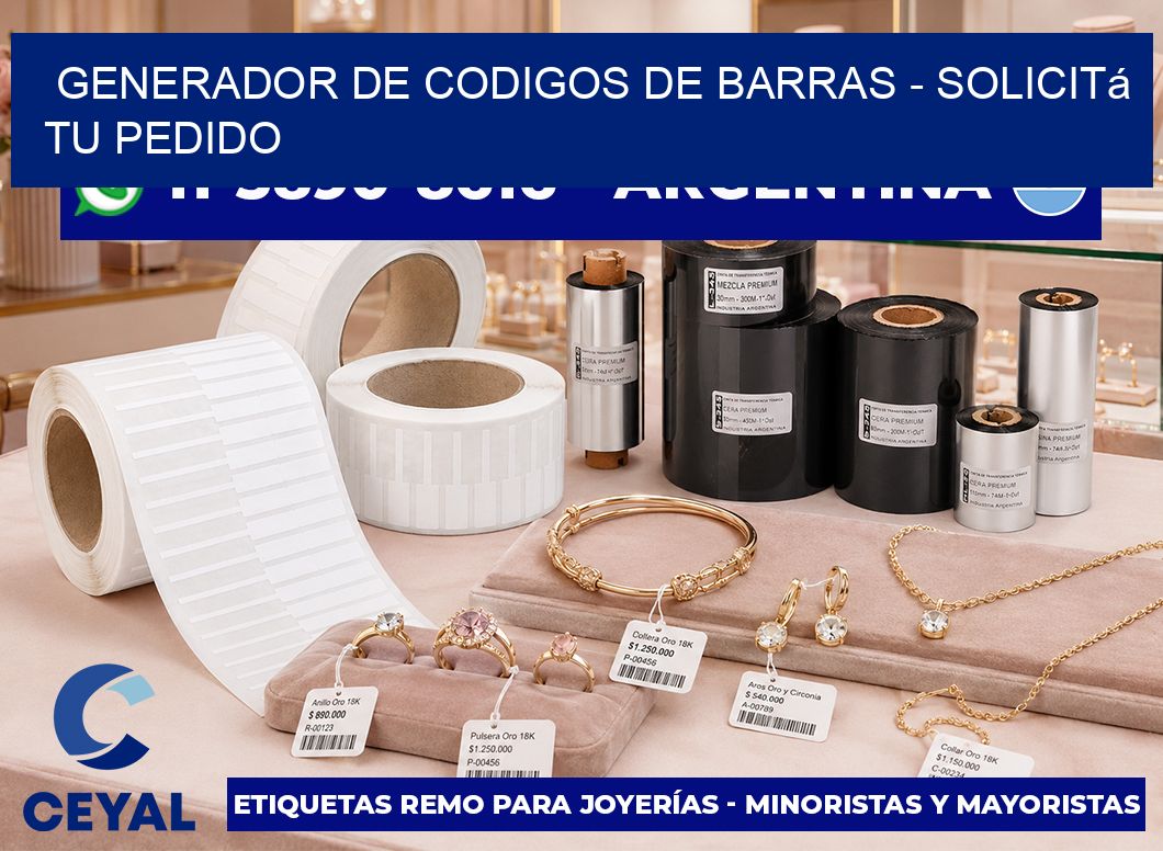generador de codigos de barras – Solicitá tu pedido