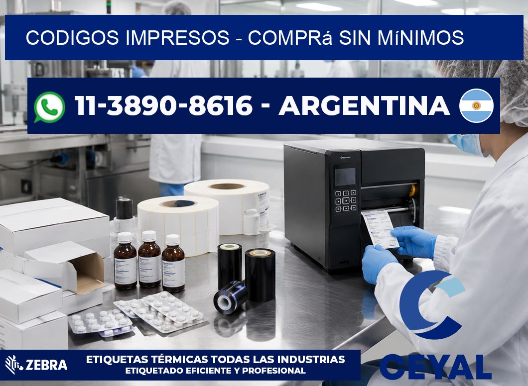 Codigos impresos - Comprá sin mínimos