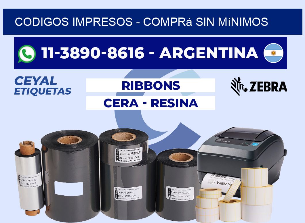 Codigos impresos - Comprá sin mínimos