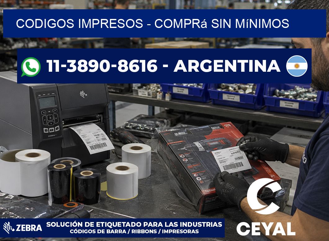 Codigos impresos – Comprá sin mínimos