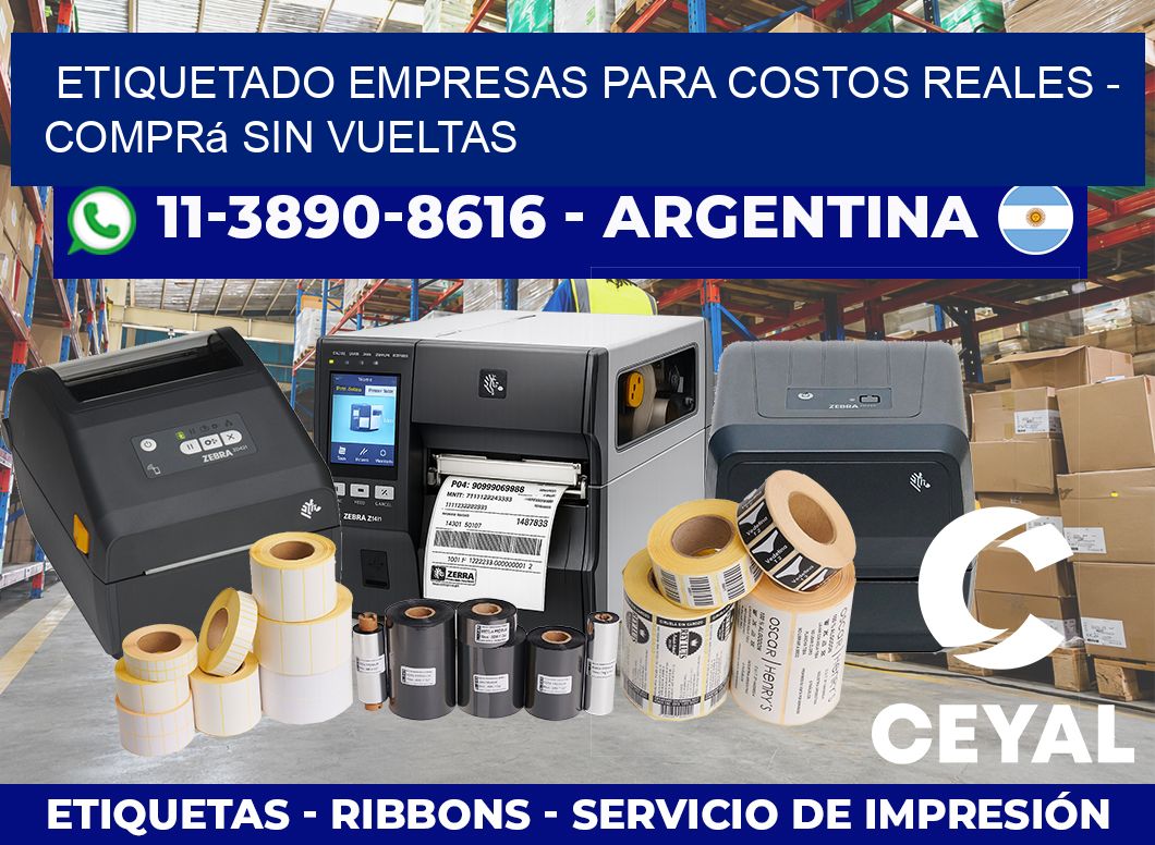ETIQUETADO EMPRESAS PARA COSTOS REALES - Comprá sin vueltas