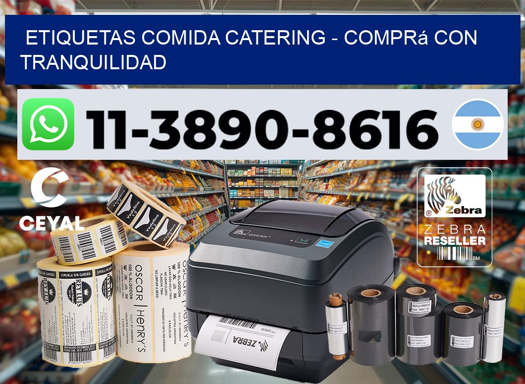 ETIQUETAS COMIDA CATERING - Comprá con tranquilidad