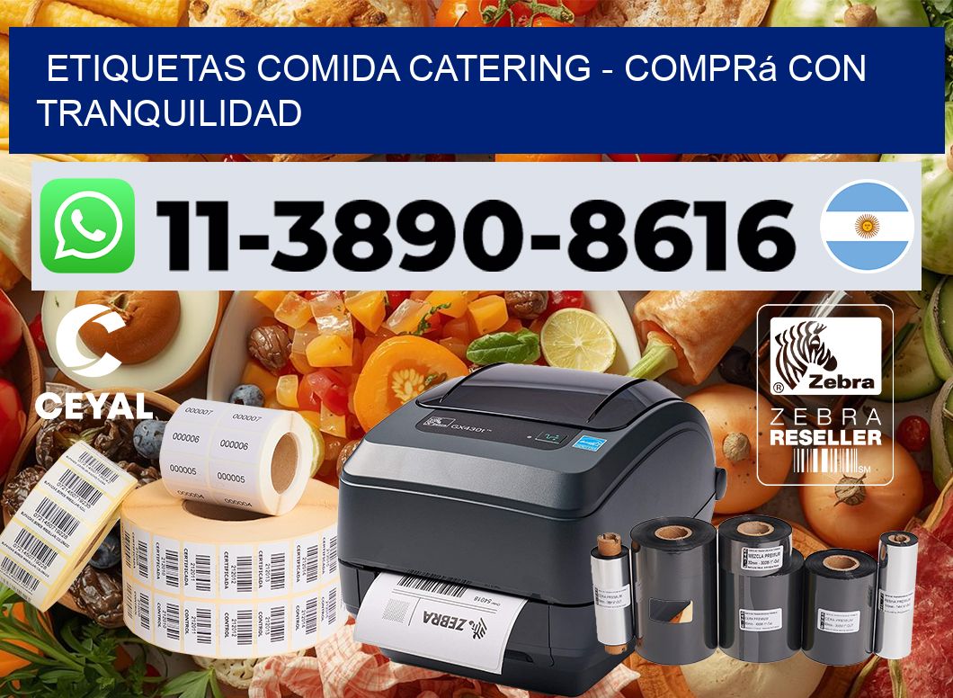 ETIQUETAS COMIDA CATERING - Comprá con tranquilidad