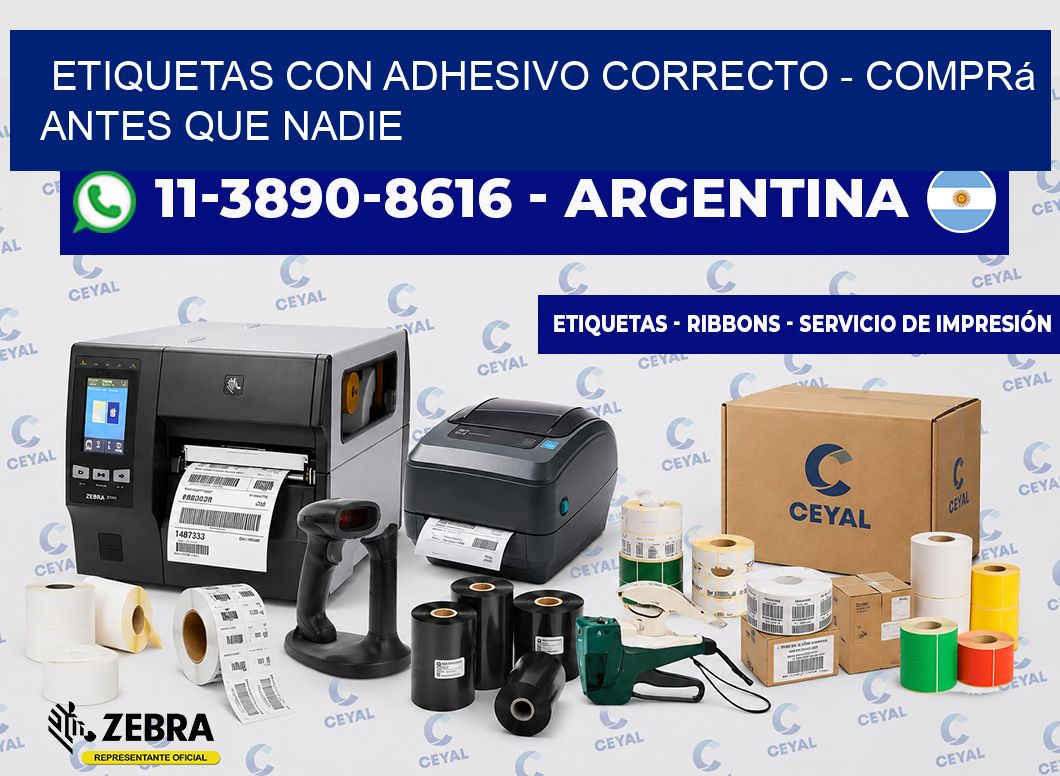 ETIQUETAS CON ADHESIVO CORRECTO - Comprá antes que nadie