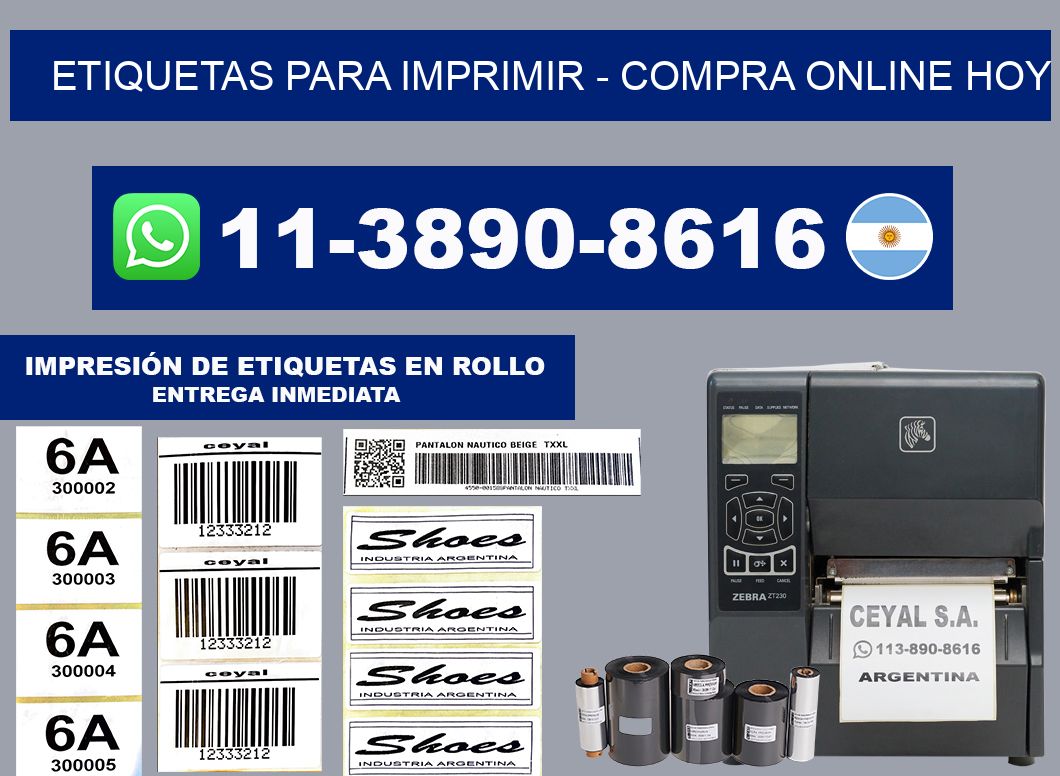 ETIQUETAS PARA IMPRIMIR - Compra online hoy