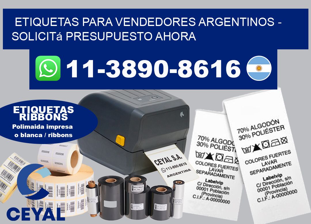 ETIQUETAS PARA VENDEDORES ARGENTINOS - Solicitá presupuesto ahora