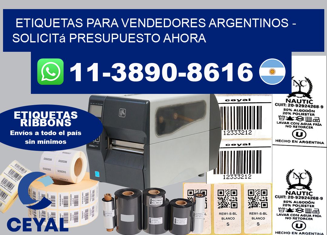 ETIQUETAS PARA VENDEDORES ARGENTINOS - Solicitá presupuesto ahora