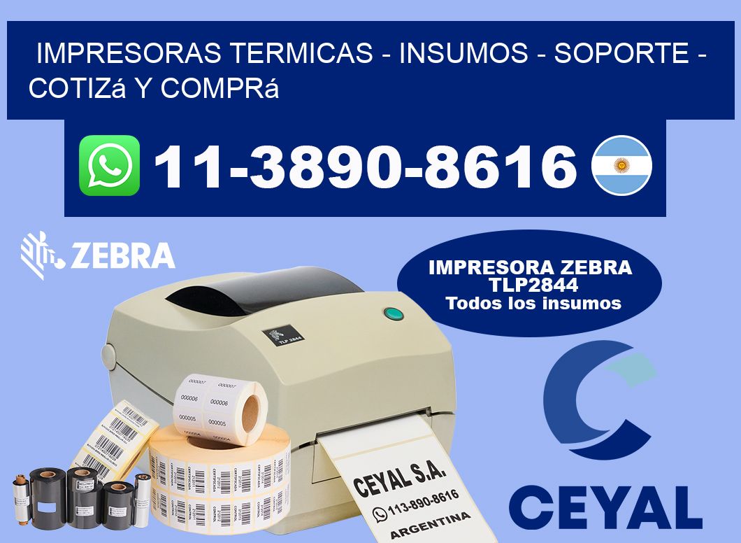 IMPRESORAS TERMICAS - INSUMOS - SOPORTE - Cotizá y comprá