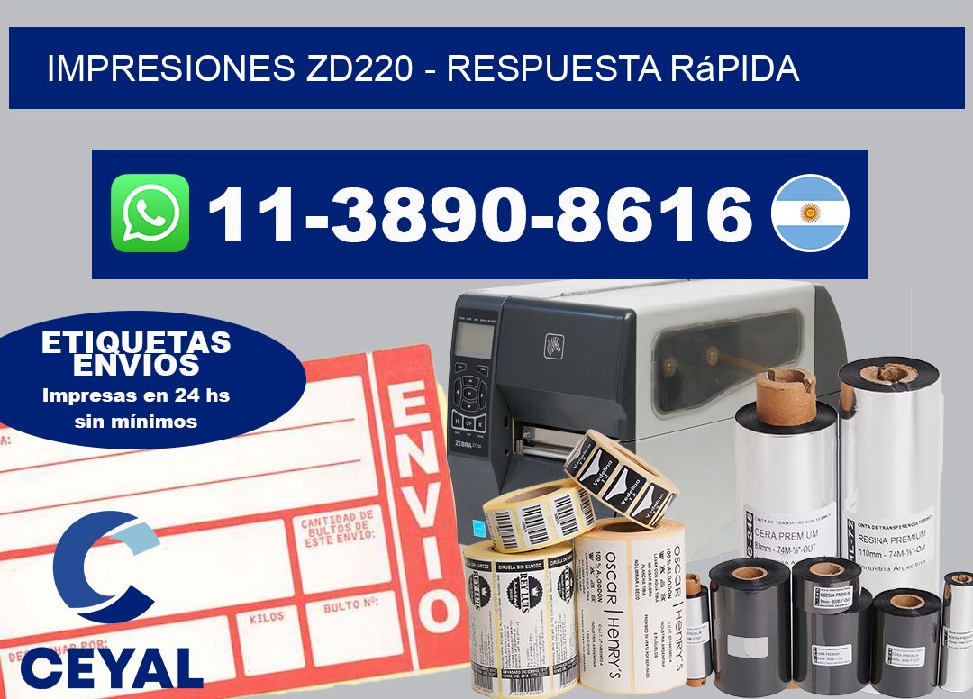 Impresiones ZD220 - Respuesta rápida