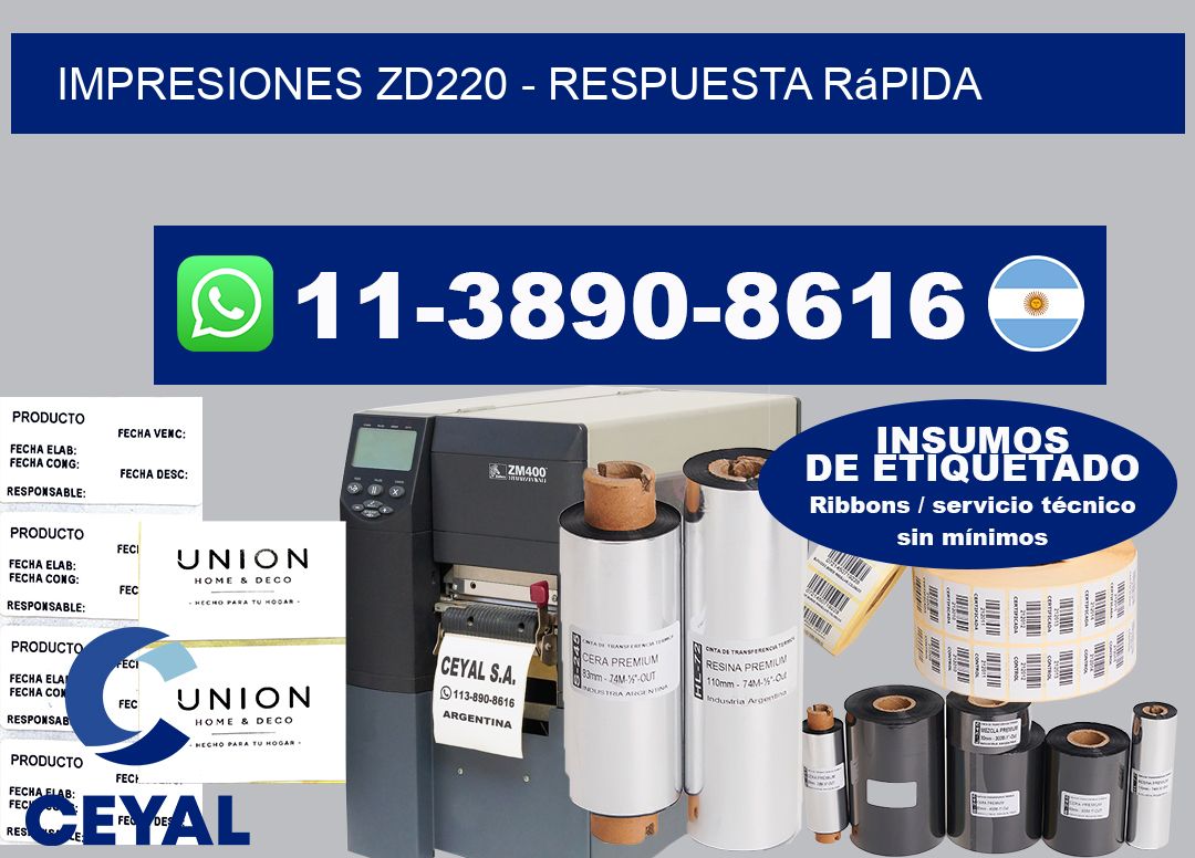 Impresiones ZD220 – Respuesta rápida