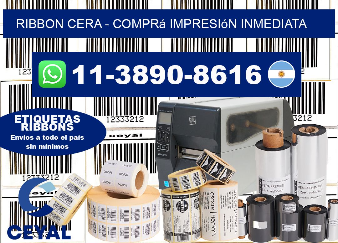 Ribbon cera - Comprá impresión inmediata