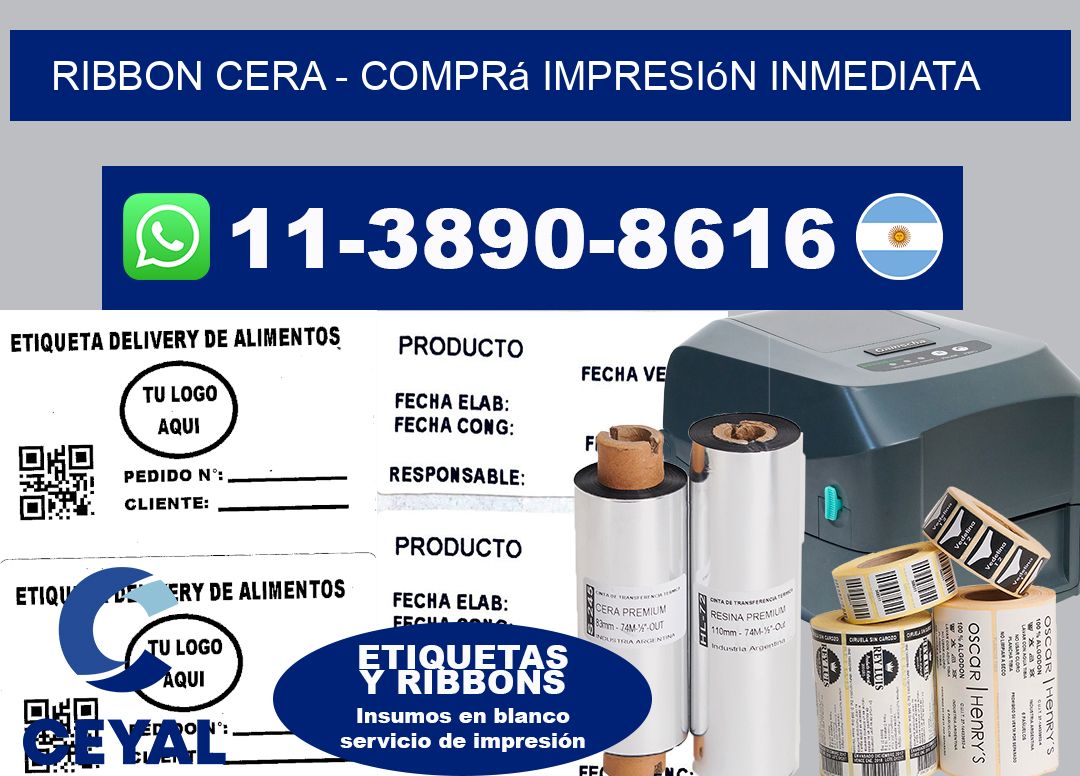 Ribbon cera - Comprá impresión inmediata