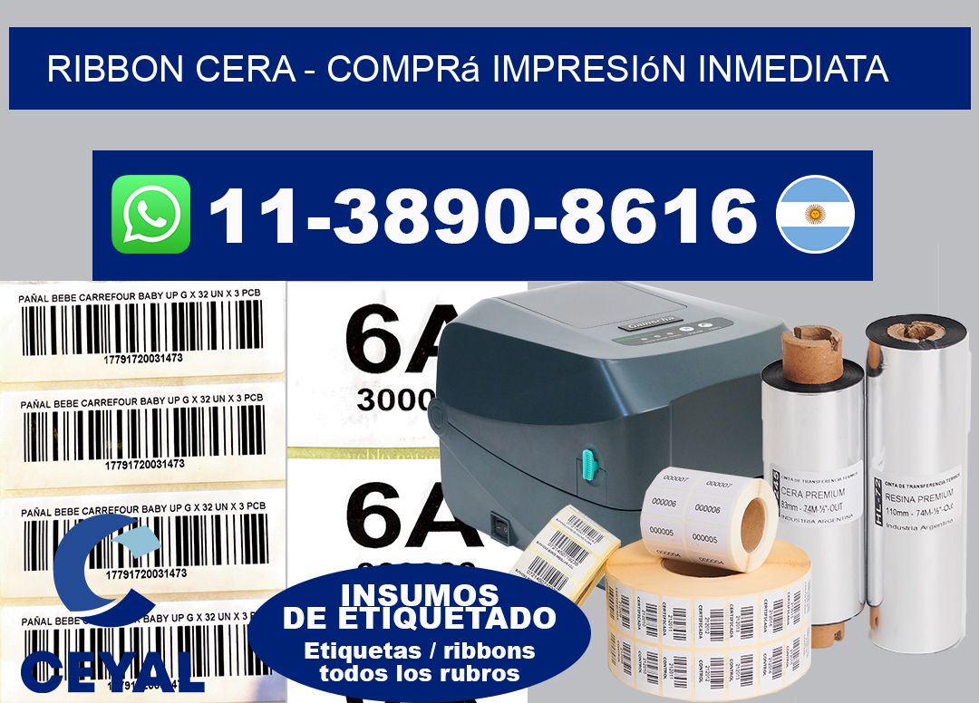 Ribbon cera – Comprá impresión inmediata