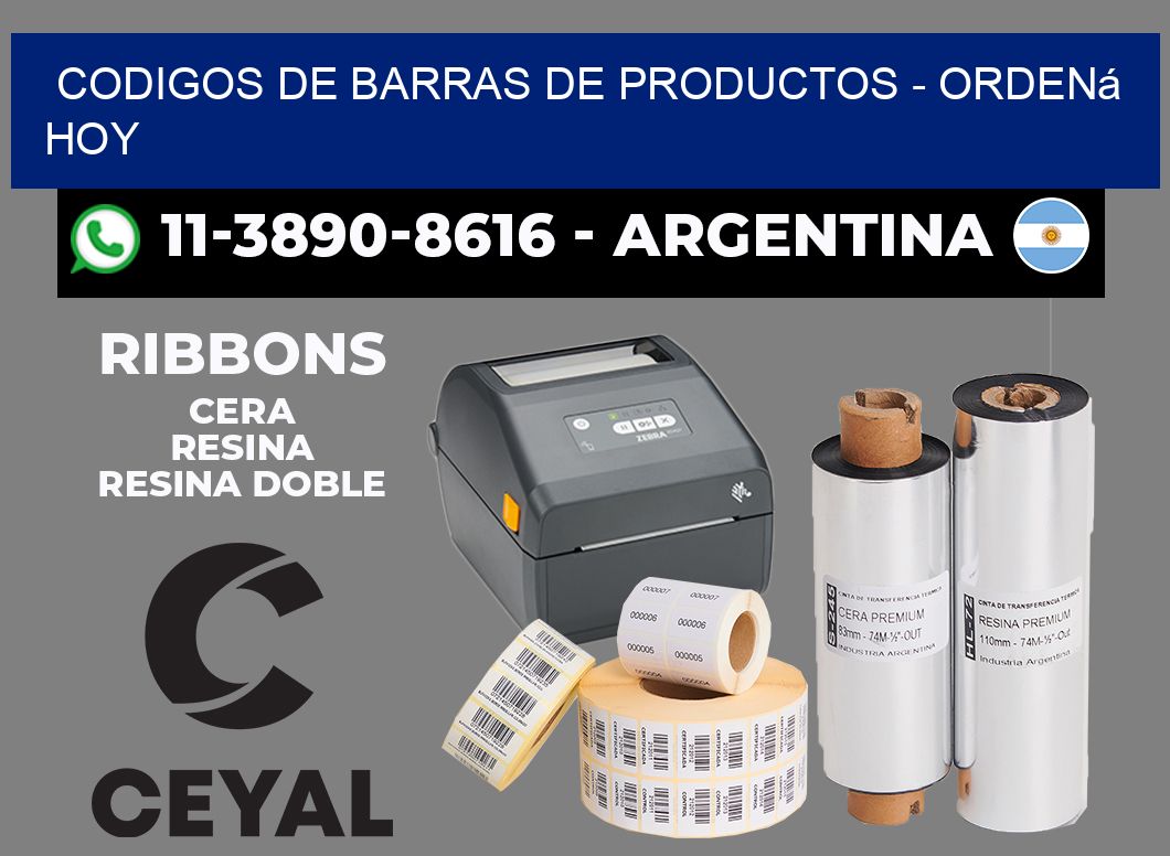 codigos de barras de productos - Ordená hoy