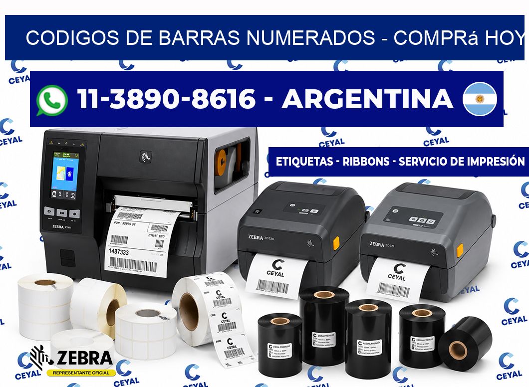 codigos de barras numerados – Comprá hoy