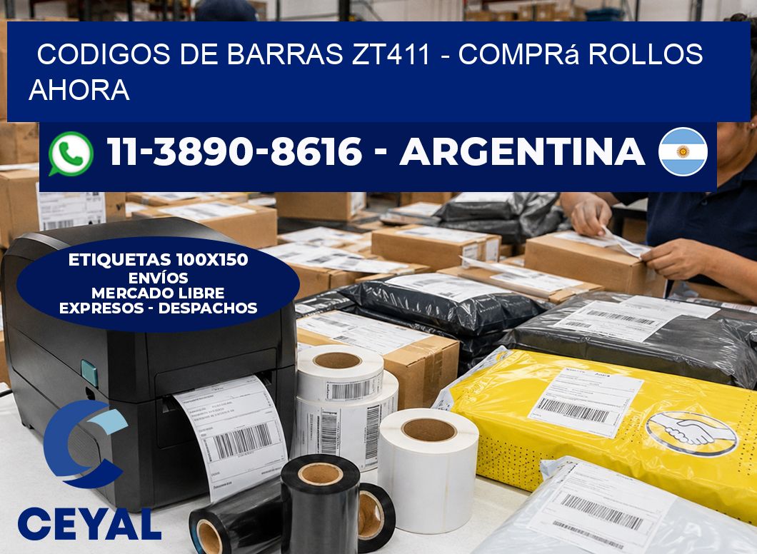 codigos de barras zt411 - Comprá rollos ahora