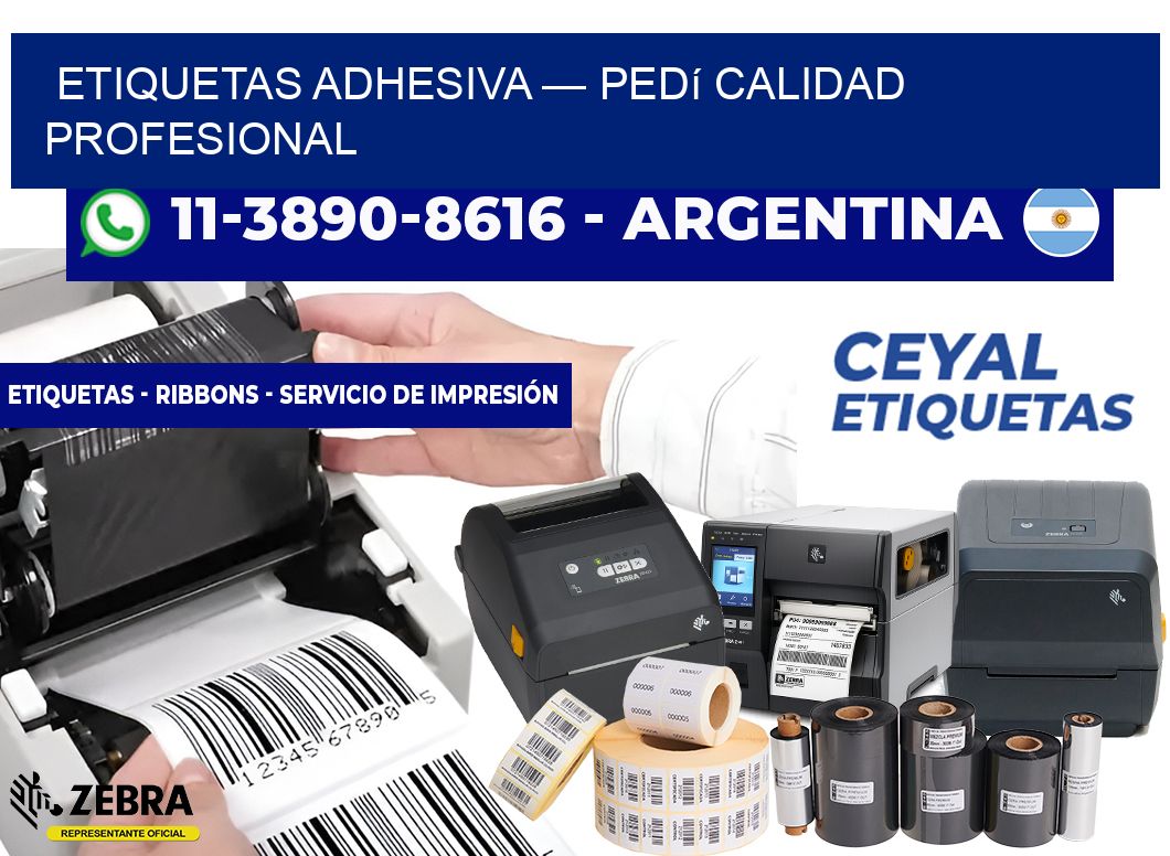 etiquetas adhesiva — Pedí calidad profesional